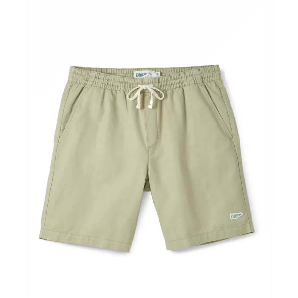 Wellen Easy Shorts Cotton Linen Dusty Olive Men's L Resort Wear Coastal Summer